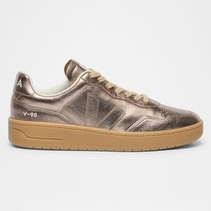VEJA V-90 Full Bronze Leather Sneakers